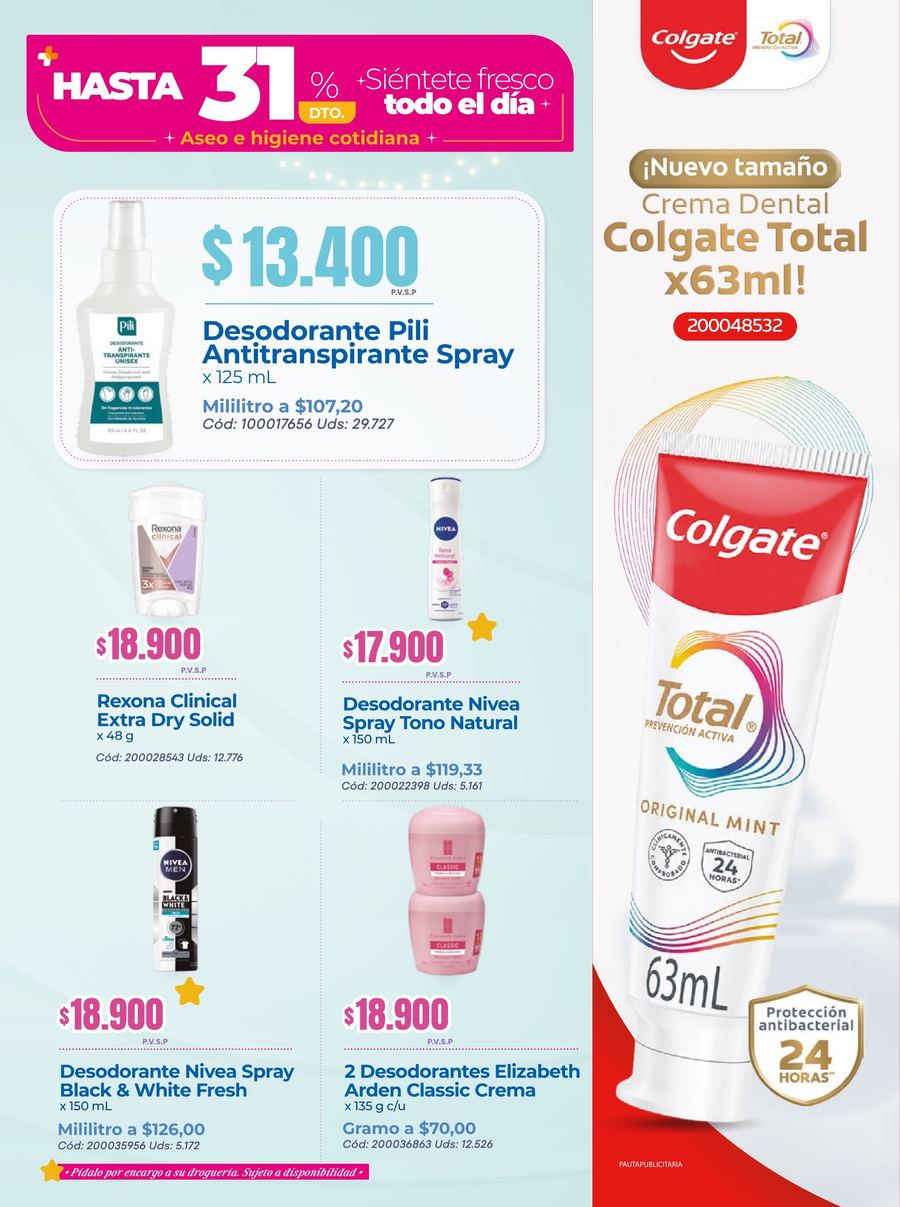 Ofertas de noviembre: Desodorantes