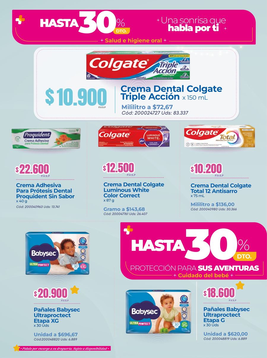 Ofertas de noviembre: Higiene oral y cuidado del bebé